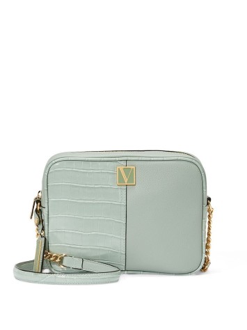 Сумка Вікторія Сікрет The Victoria Top-Zip Crossbody Mint Croc