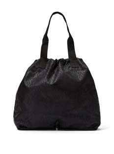 Пляжная сумка Виктория Сикрет Packable Tote Black Logo