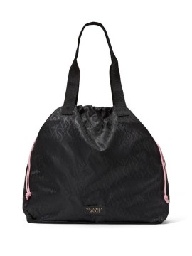 Пляжная сумка Виктория Сикрет Packable Tote Black Logo