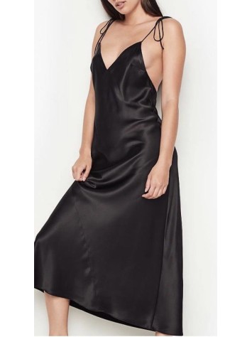 Пеньюар Victoria's Secret Very Sexy Black Satin Slip dress
