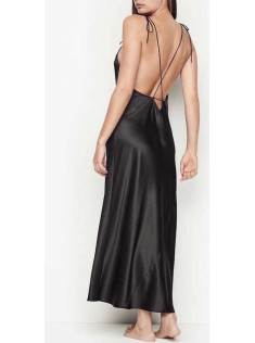 Пеньюар Victoria's Secret Very Sexy Black Satin Slip dress