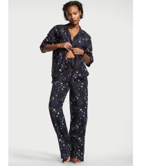 Пижама Victoria’s Secret Flannel Long PJ Set Stars print