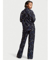 Піжама Victoria's Secret Flannel Long PJ Set Stars print