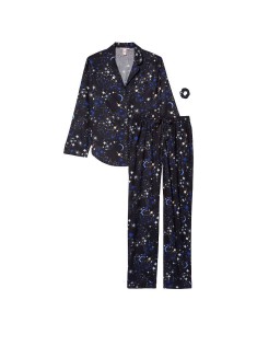 Піжама Victoria's Secret Flannel Long PJ Set Stars print