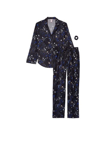 Піжама Victoria's Secret Flannel Long PJ Set Stars print