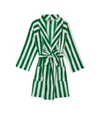 Халат Victoria’s Secret Logo Short Cozy Robe Green Stripes