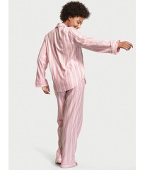 Пижама Victoria’s Secret Flannel Long PJ Set Pink Stripes