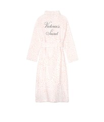 Халат Victoria's Secret Cozy Plush Long Robe Pink Leopard
