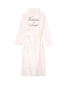 Халат Victoria's Secret Cozy Plush Long Robe Pink Leopard