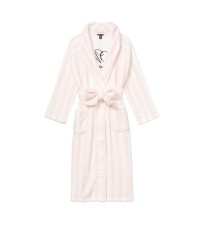 Халат Victoria's Secret Cozy Plush Long Robe Pink Stripe