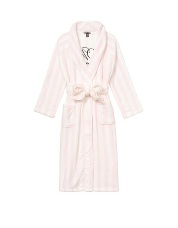 Халат Victoria’s Secret Cozy Plush Long Robe Pink Stripe