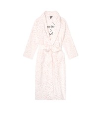 Халат Victoria’s Secret Cozy Plush Long Robe Pink Leopard