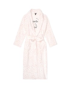 Халат Victoria's Secret Cozy Plush Long Robe Pink Leopard