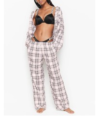 Піжама Victoria's Secret Flannel Long PJ Set plaid print