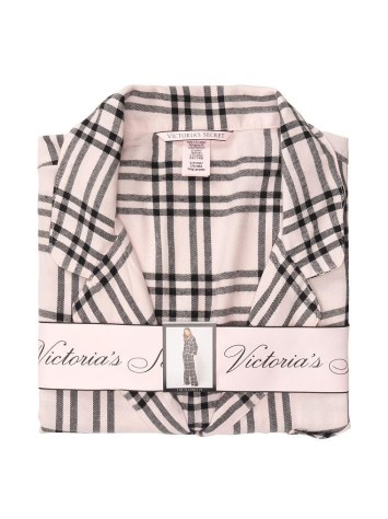 Піжама Victoria's Secret Flannel Long PJ Set plaid print