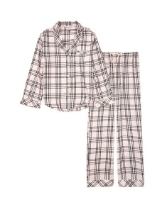 Піжама Victoria's Secret Flannel Long PJ Set plaid print