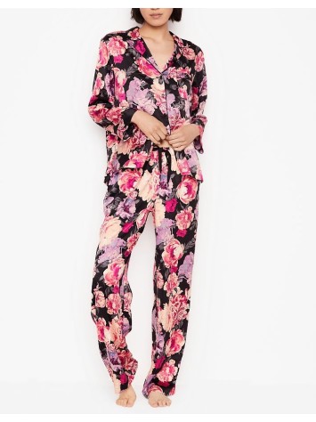 Піжама Victoria's Secret Satin Long PJ Set Floral print