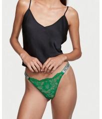 Трусики Victoria’s Secret Very Sexy Green Lace with Shine Strap Thong panty
