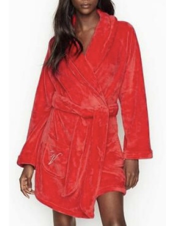 Халат Victoria's Secret Cozy Push Robe Red