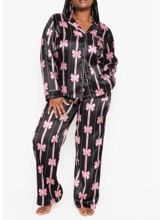 Піжама Victoria's Secret Satin Long PJ Set large bowl