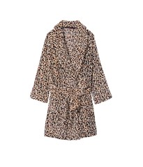Плюшевий Халат VS Logo Short Cozy Robe Leopard