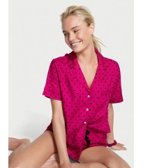 Пижама Victoria’s Secret Flannel Short Pj Set Purple Dots