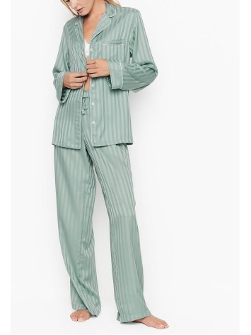 Піжама Victoria's Secret Satin Long PJ Set Stripes