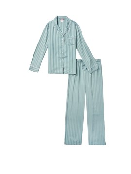 Піжама Victoria's Secret Satin Long PJ Set Stripes