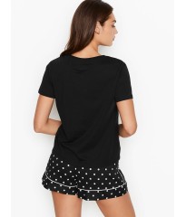 Піжама Victoria's Secret Cotton Short Black Tee-jama