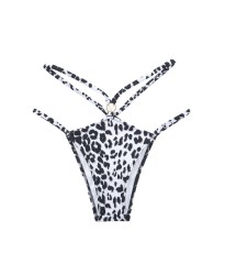 Купальник VS V-hardware Bralette & Kamari Love Brazilian bottom print White leopard