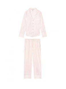 Фланелевая пижама Victoria’s Secret light pink в розовую полоску