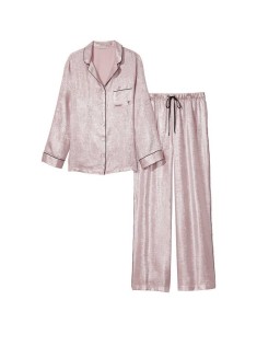 Сатинова піжама VS Satin Long Pj Set Rose Gold