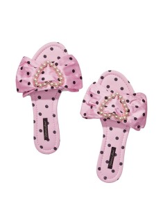 Домашні капці Victoria's Secret Satin Bow Rose Slide Slippers