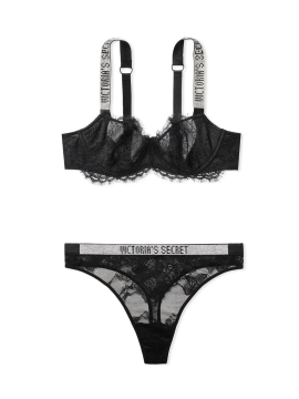 Комплект білизни Victoria's Secret Unlined Shine Strap Balconette Bra set