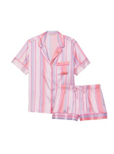 Піжама Multicolored stripes Satin Short PJ Set