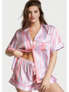 Піжама Multicolored stripes Satin Short PJ Set