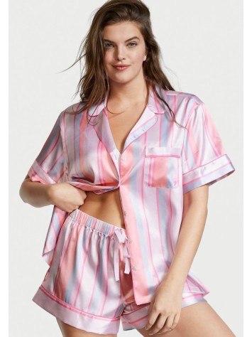 Піжама Multicolored stripes Satin Short PJ Set