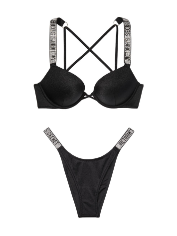 Купальник c двойным пушап Shine Strap Black SWIM