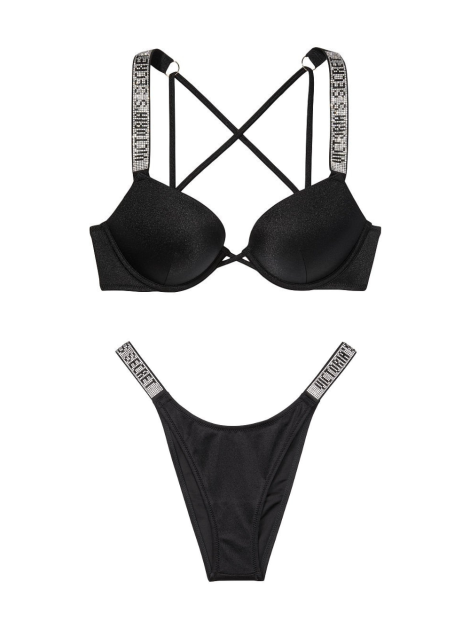 Купальник c двойным пушап Shine Strap Black SWIM