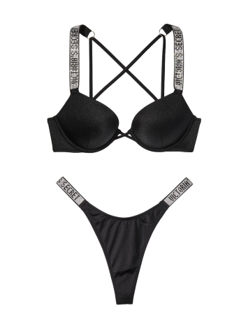 Купальник c двойным пушап Shine Strap Black SWIM