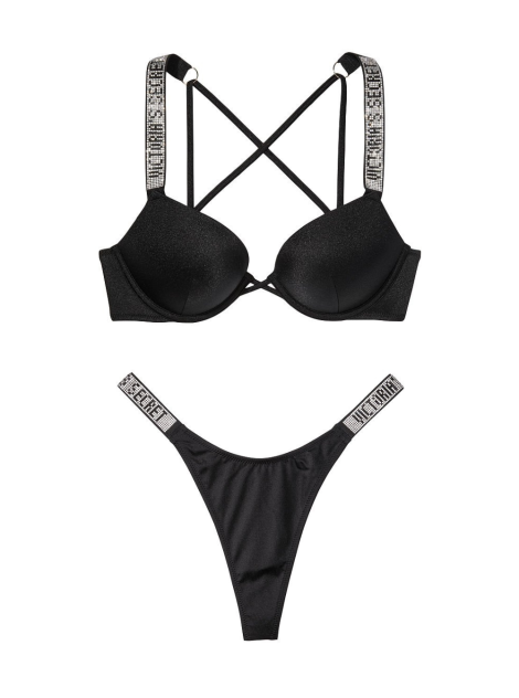 Купальник c двойным пушап Shine Strap Black SWIM