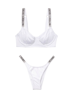 Купальник Wicked Bikini Top Shine Strap White SWIM