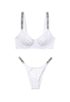 Купальник Wicked Bikini Top Shine Strap White SWIM