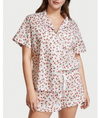 Піжама Cotton Short PJ Set White Strawberry print