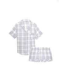 Піжама Victoria's Secret Cotton Short PJ Set White plaid