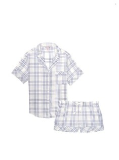 Піжама Victoria's Secret Cotton Short PJ Set White plaid