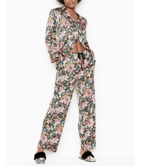 Піжама Victoria's Secret Satin Long PJ Set Floral print