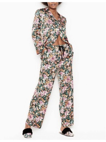 Піжама Victoria's Secret Satin Long PJ Set Floral print