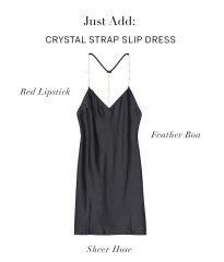 Пеньюар Victoria's Secret Satin Slip Dress Black Crystal