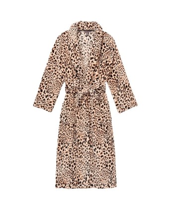 Халат Victoria's Secret Cozy Plush Long Robe True Leopard